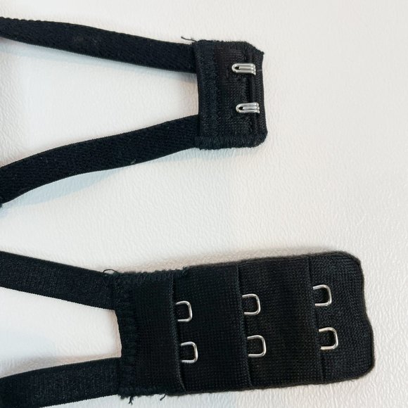 NWOT Victoria's Secret Bra 32C Very Sexy Unlined Plunge Black Blue Lace Shimmer - Picture 7 of 10